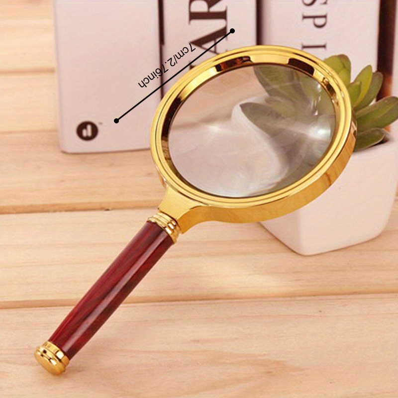 Metal Magnifying Glass, 50x High Definition Handheld Magnifier For Reading, Scientific Use 2.76 Inches
