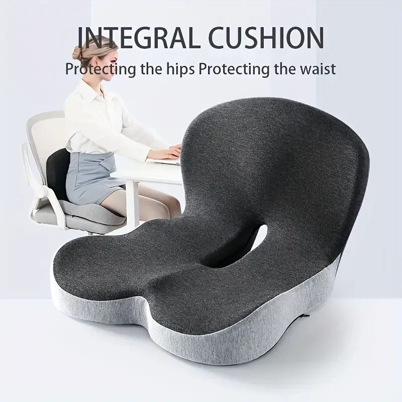 Ergonomic Seat Cushion With Backrest For Office Comfort beige 31.5 31.5 In