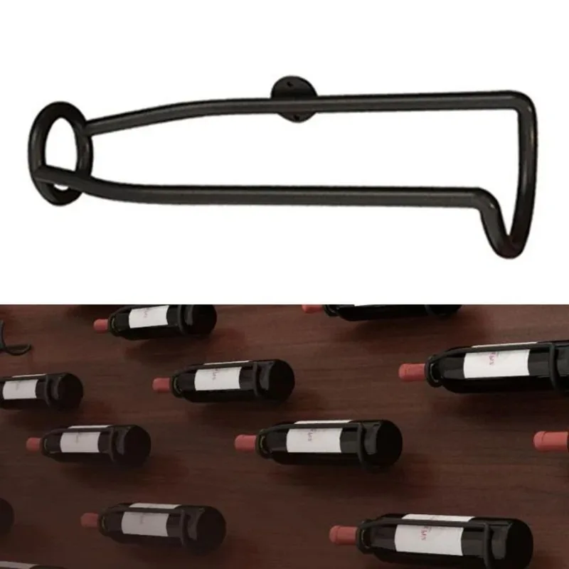 Creative European Style Wall Mounted Red Wine Rack Sleek Acrylic Wine Display With Unique Frame Design brown