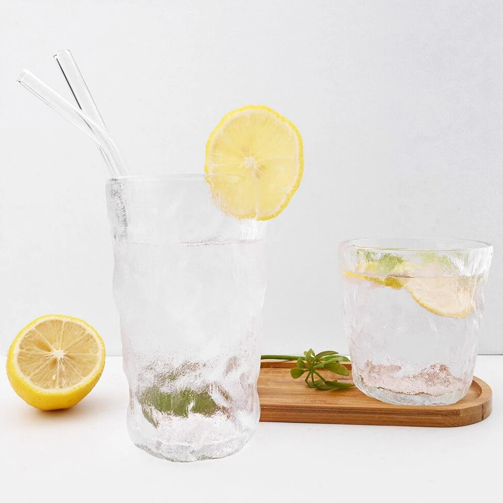 High Borosilicate Glass Straws Set Eco Friendly & Reusable Drinking Straws For Smoothies, Bubble Tea, And Bars 3pcs Mix