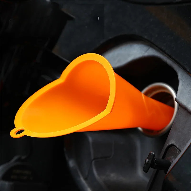 Car Long Stem Funnel For Gasoline & Oil Anti Splash Motorcycle Refueling Tool 1pcs