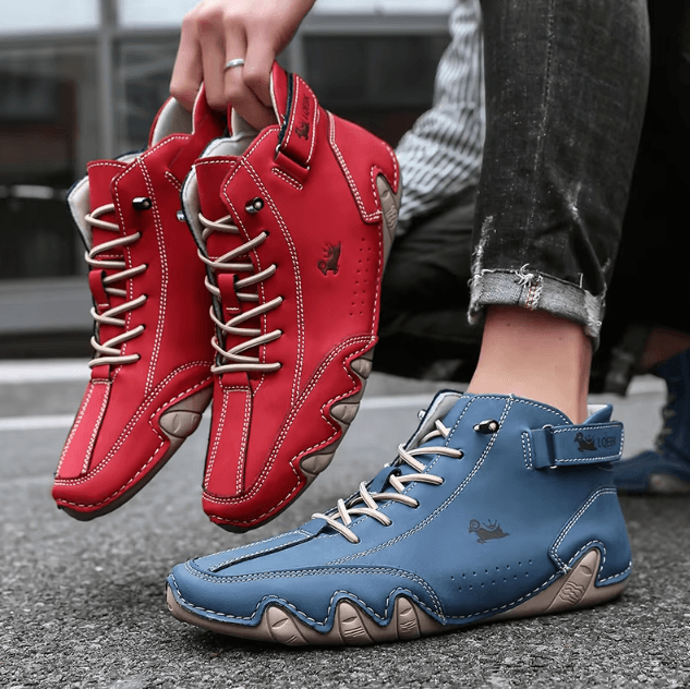 Mens Casual Leather Outdoor Walking Loafers Comfortable Lightweight Sneakers Shoes blue 44 (11.5 Us)