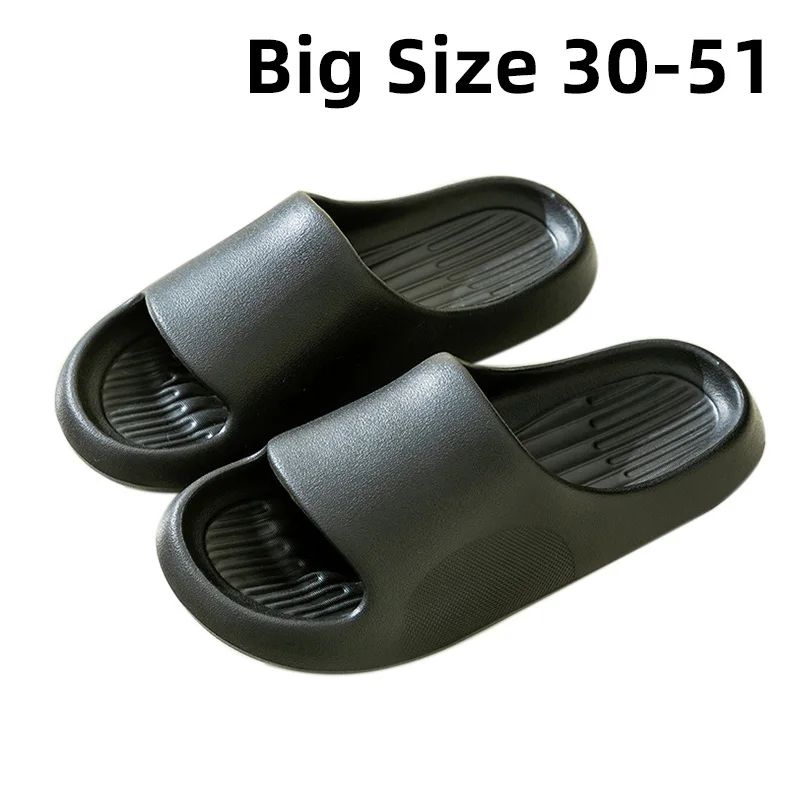 AquaCloud EVA Shower Slides For Men And Women Big Sizes black 44 45(us 8.5)