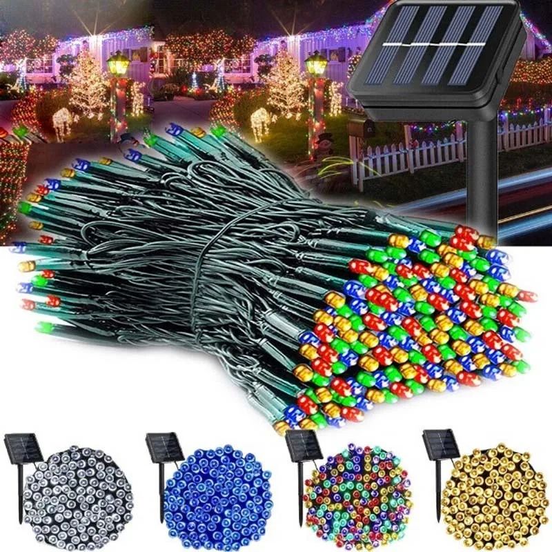 Outdoor Solar Waterproof Fairy String Lights blue 300led 32m