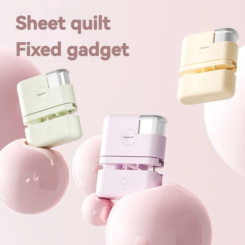 Detachable Bed Sheet Fixing Tool Anti Slip Quilt And Sheet Holder purple