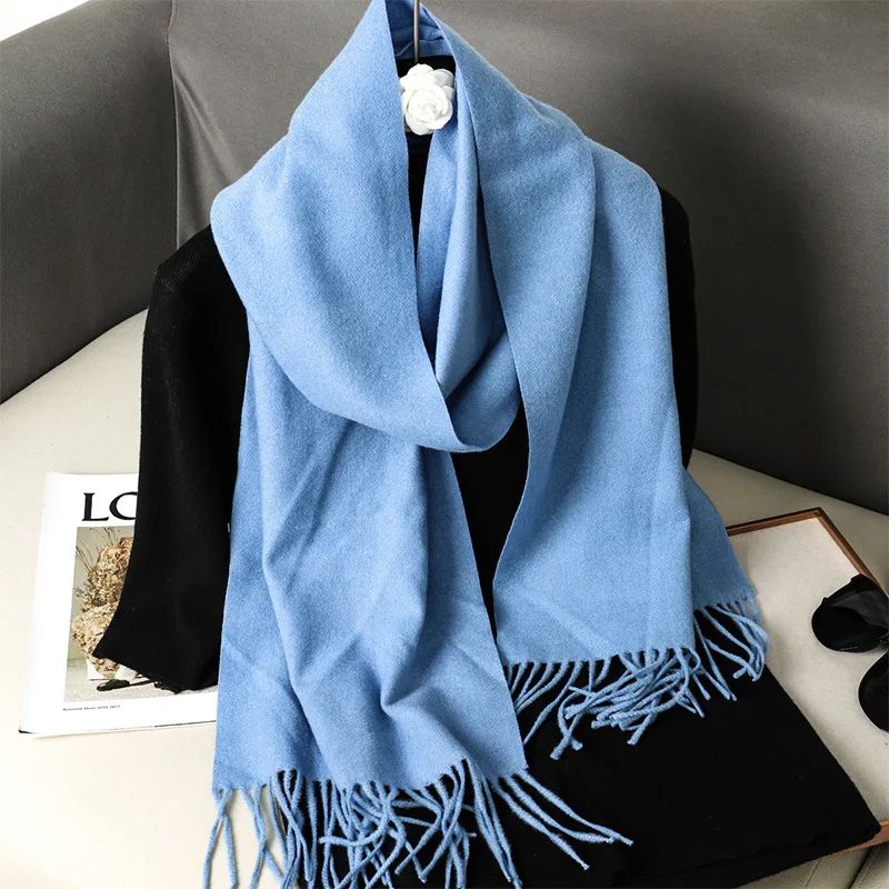 Luxe Winter Cashmere Feel Women's Scarf Shawl With Tassels dfp001 02 13.0 70.9 In