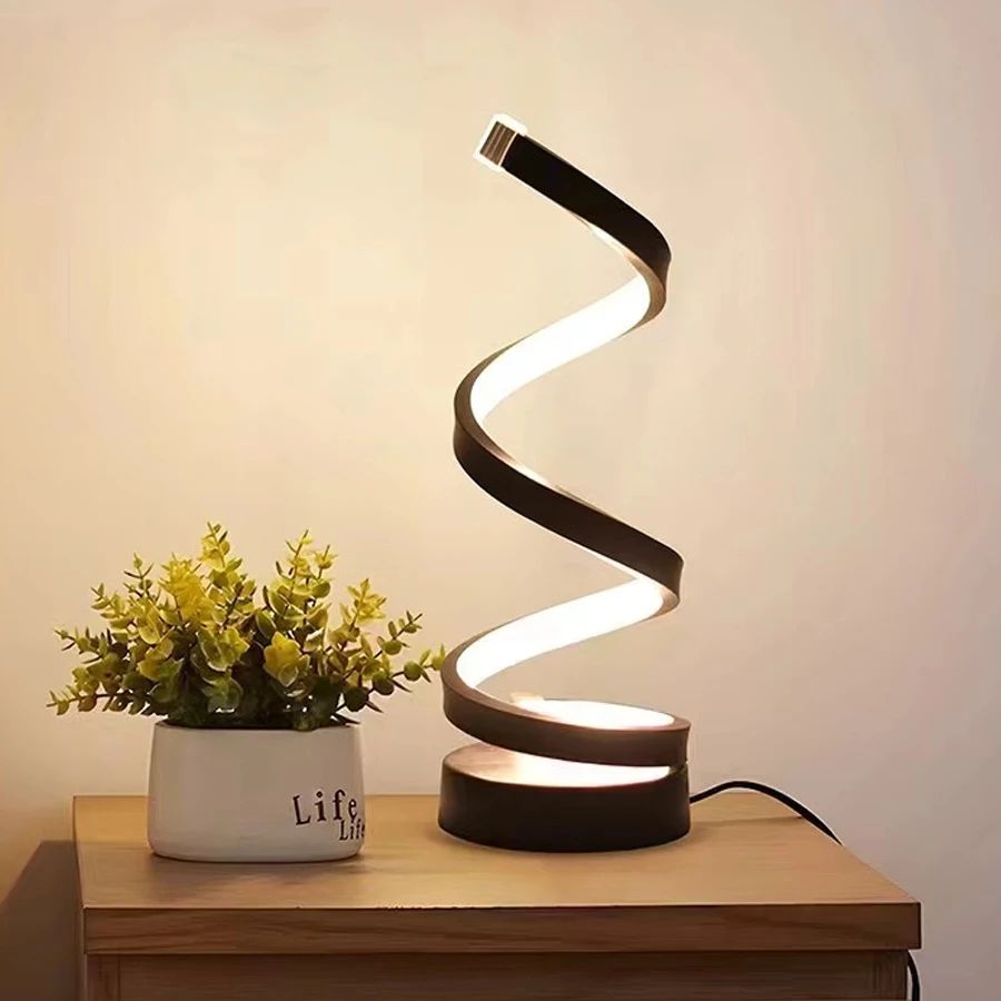 Modern Spiral Dimmable LED Table Lamp s Shape