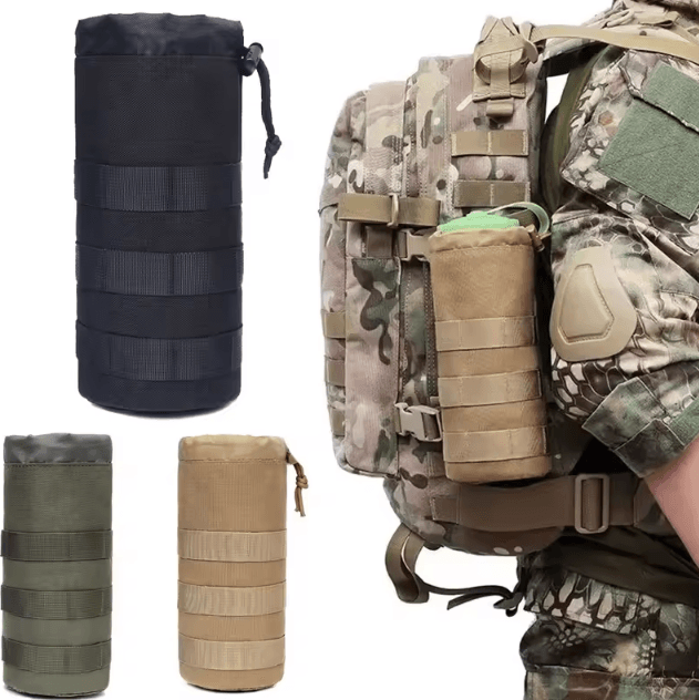 Tactical MOLLE Water Bottle Pouch Outdoor Hydration Carrier For Camping, Hiking & Travel acu