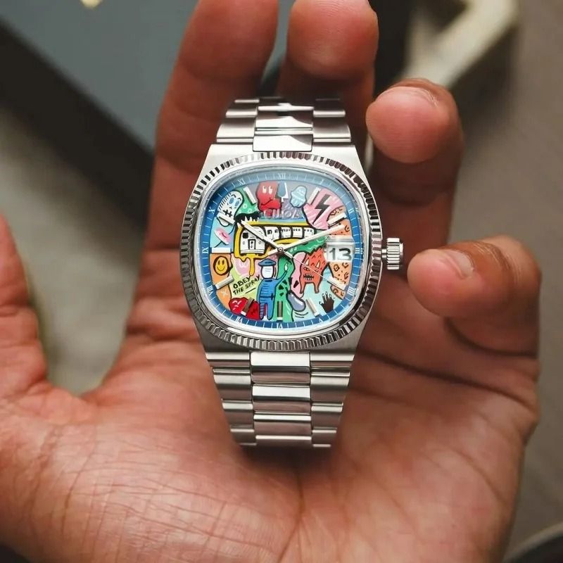 Square Luxury Quartz Watch High End Stainless Steel Fashion Timepiece brown