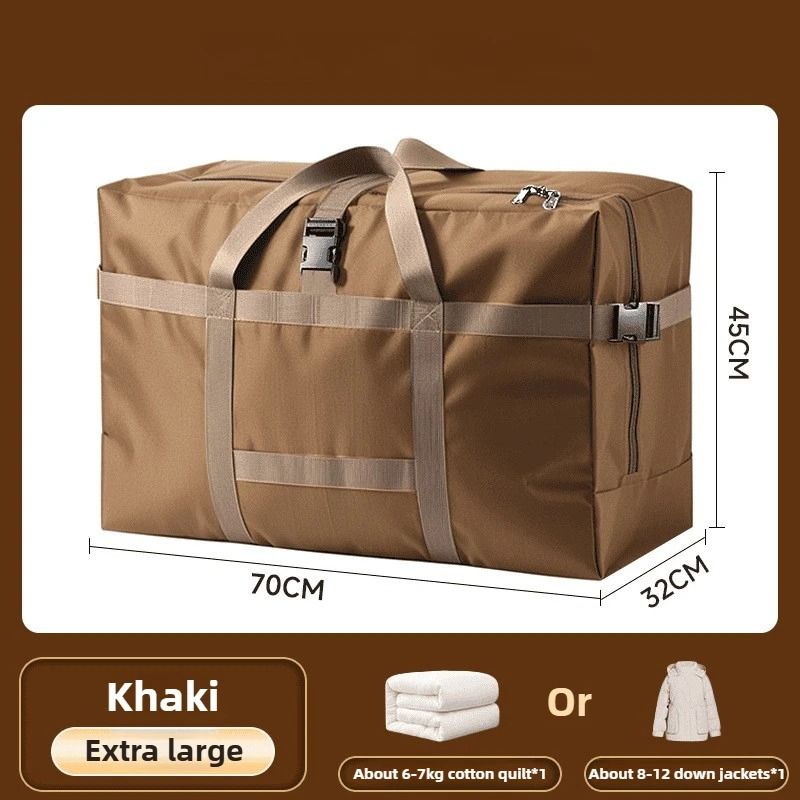 Heavy Duty Oxford Cloth Large Capacity Moving Storage Bag khaki L