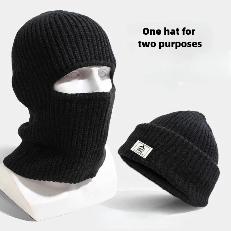 2 in 1 Tactical Winter Balaclava And Mask Beanie khaki