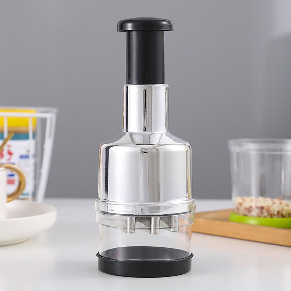 Manual Hand Press Vegetable Chopper For Garlic, Onion & More Easy to Use Food Processor Manual Hand Press Vegetable Chopper For Garlic, Onion & More Easy to Use Food Processor