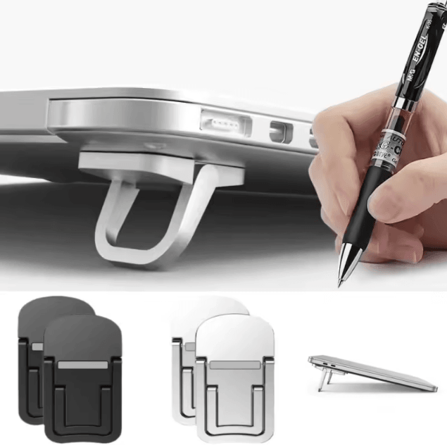 Adjustable Folding Ultra Thin Portable Laptop Stand For MacBook And Notebooks black