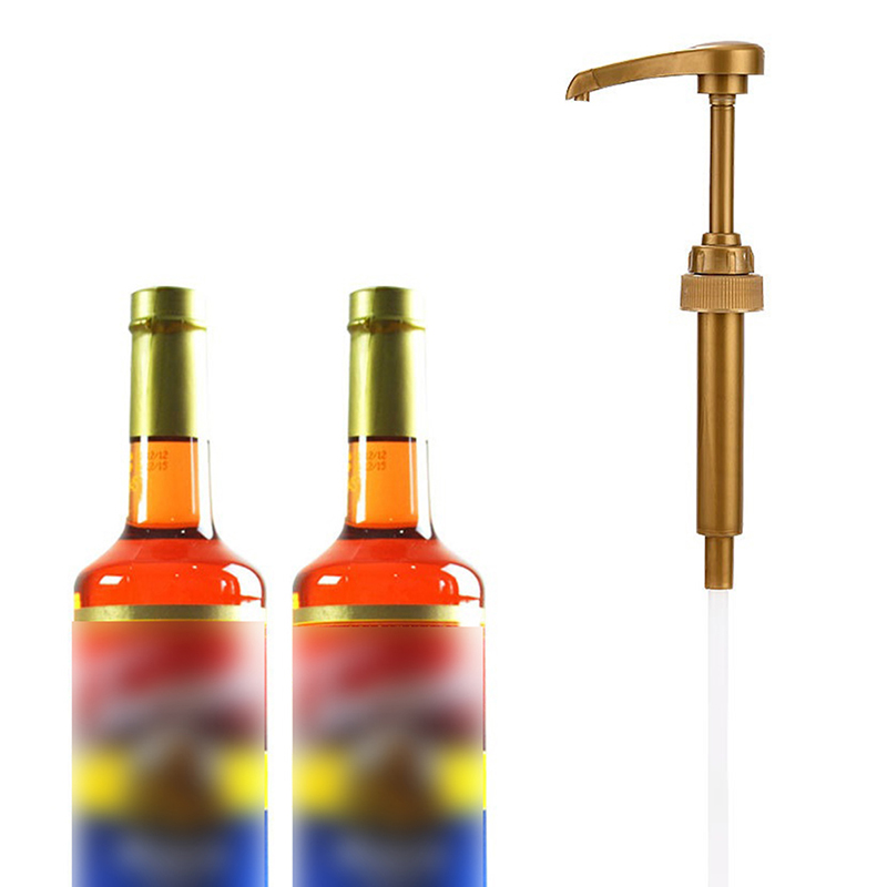 Coffee Milk Tea Dispenser Syrup Pump Liquid Dispenser For Monin Syrup 10ml Juice Bottle Dispenser Pump Kitchen Tools white