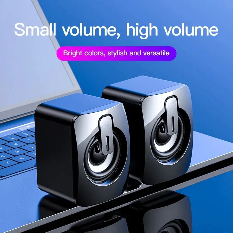 USB Wired Stereo Computer Speakers With LED Light led No Bluetooth