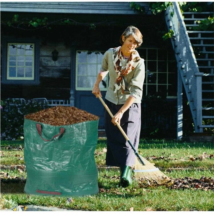 Collapsible Heavy Duty Garden Waste Bag Lawn & Leaf Storage Bag, Reusable Plastic Yard Waste Bag For Outdoor 1 pc