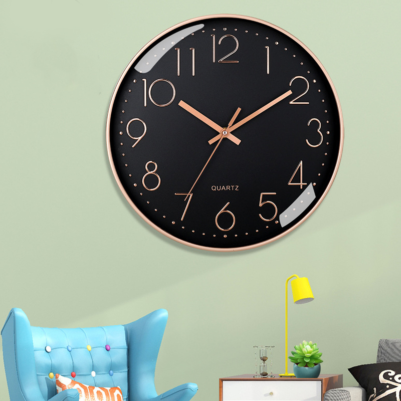 Simple Digital Wall Clock 8 Inch Mute Quartz Wall Clock Cubic Digital Clock For Home Decorations gray