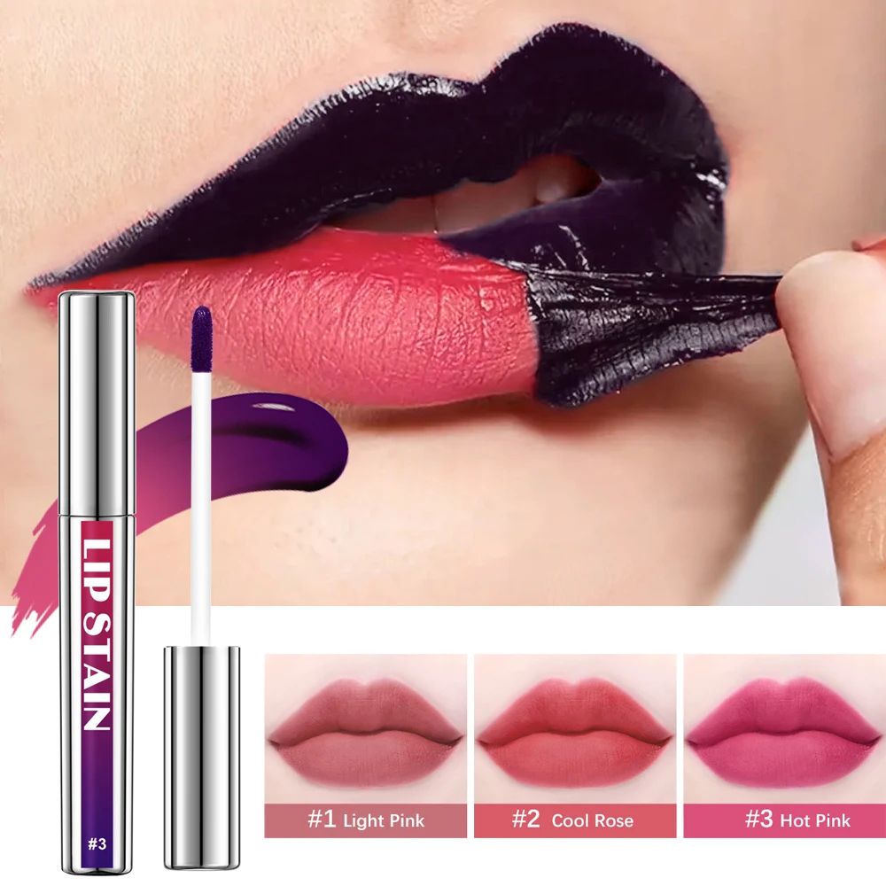 Peel & Reveal Long Wear Waterproof Pink Lip Stain hot Pink