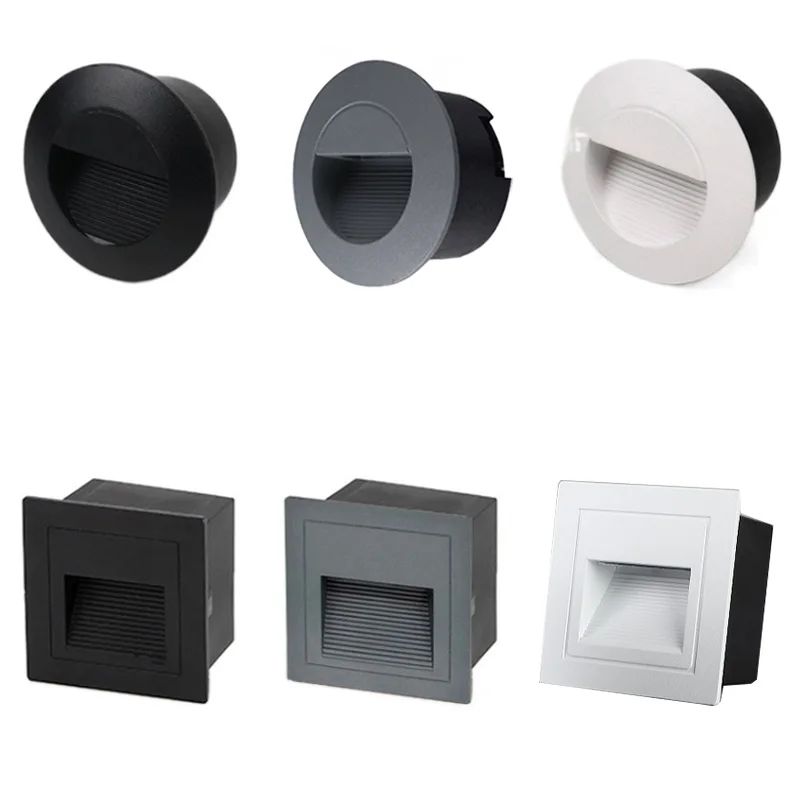 LumaStep IP65 Waterproof LED Stair Light Recessed Indoor & Outdoor Step Lighting ntrl4000k Blck 85 265v Sq3w 58