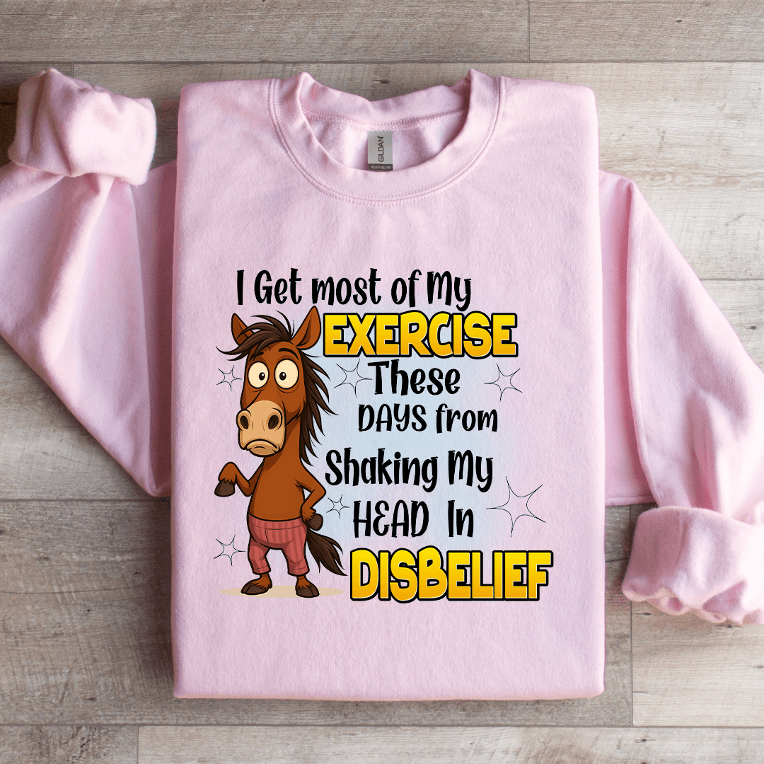 I Get Most Of My Exercise Sweatshirt M Sport Grey