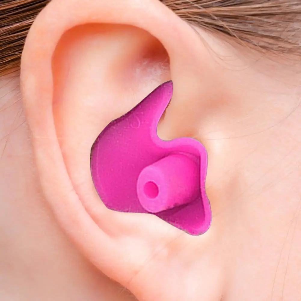 Waterproof Soft Silicone Earplugs Portable Durable And Comfortable Ear Plugs For Swimming And More black