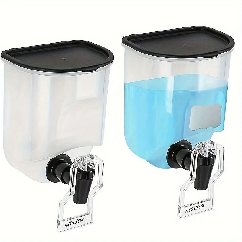 ClearPour Wall Mounted Oil Dispenser Bottle Set With Quantitative Control 2 Pcs