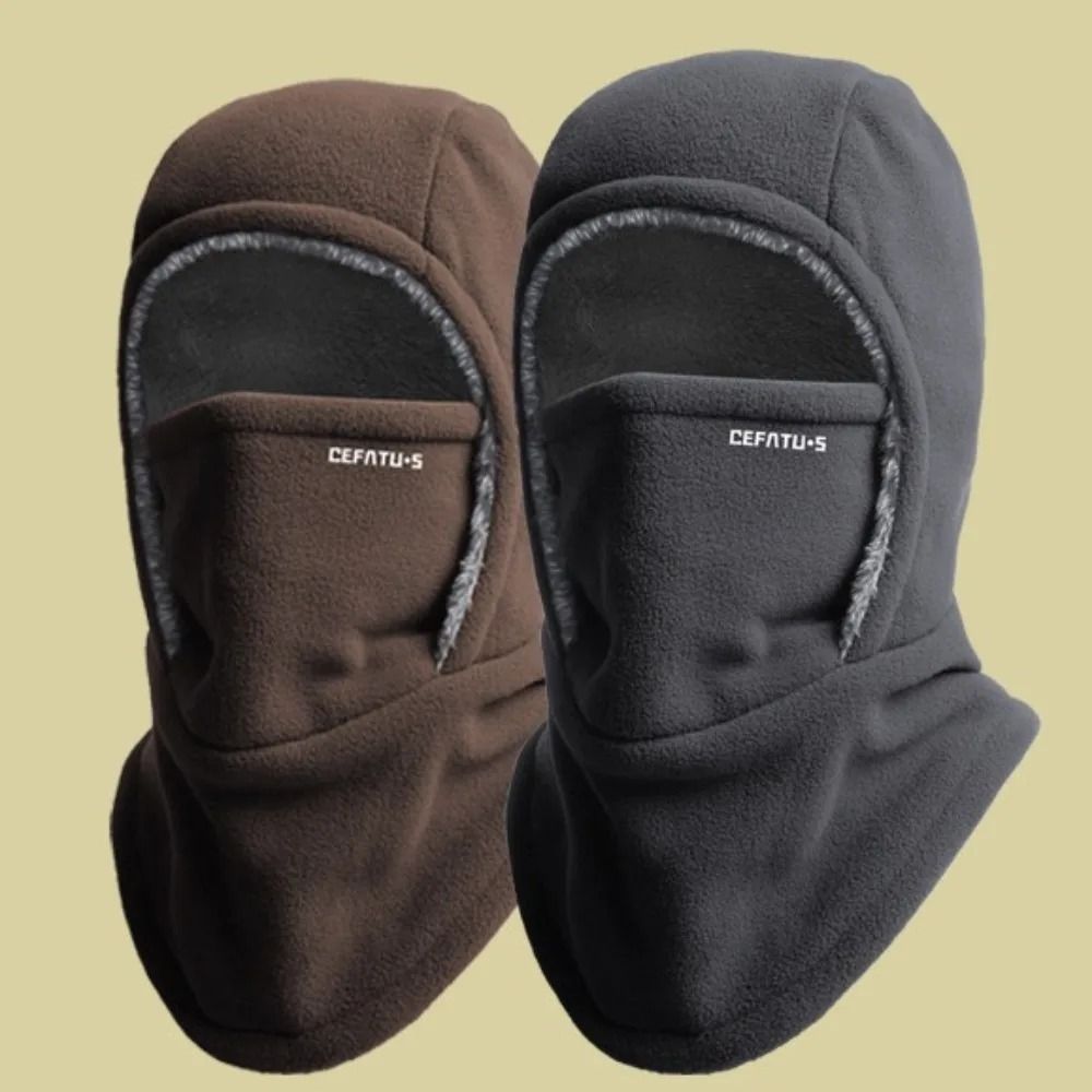 Thermal Windproof Winter Balaclava And Fleece Cycling Hood blue