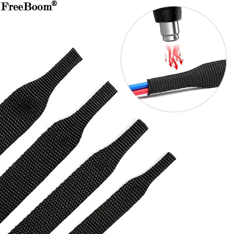 PET Braided Expandable Cable Sleeving Heat Shrinkable Wire Wrap Protector (250 Mm) 98.43ft 0.31in