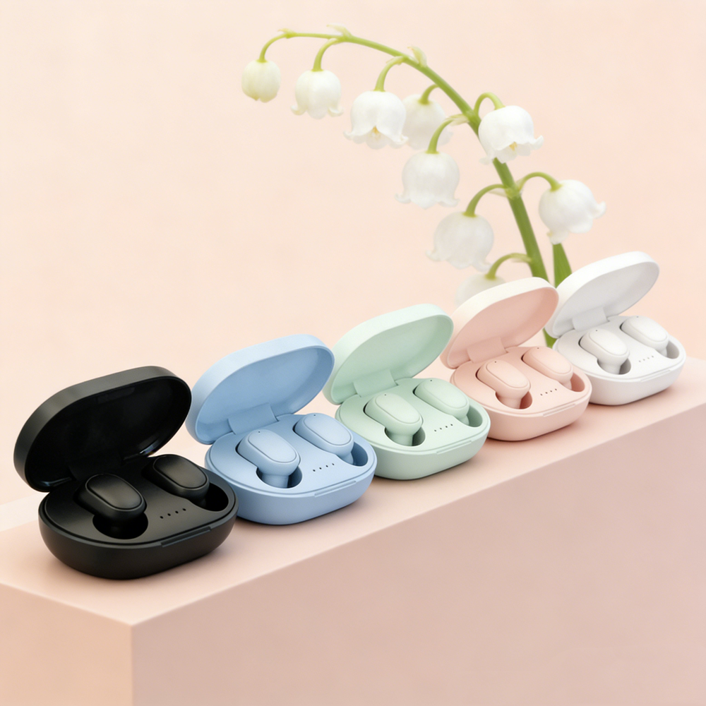 TWS Wireless Bluetooth Earbuds With Mic Noise Cancelling Bluetooth Headphones For Calls & Music black