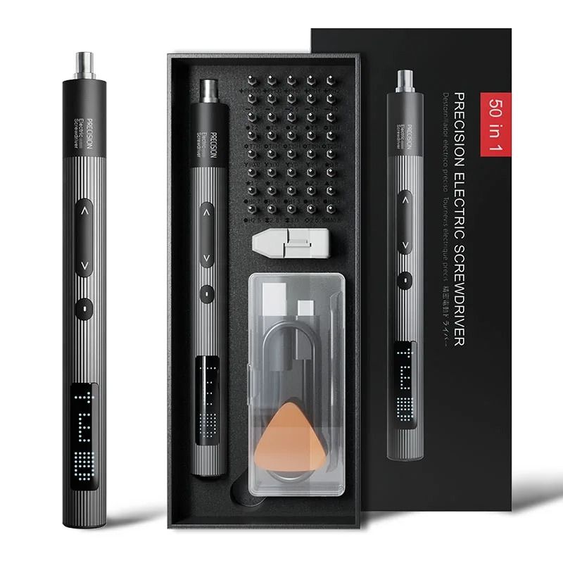 50 in 1 Precision Electric Screwdriver Set With 3 Speed Torque & Magnetic Bits 50 In 1