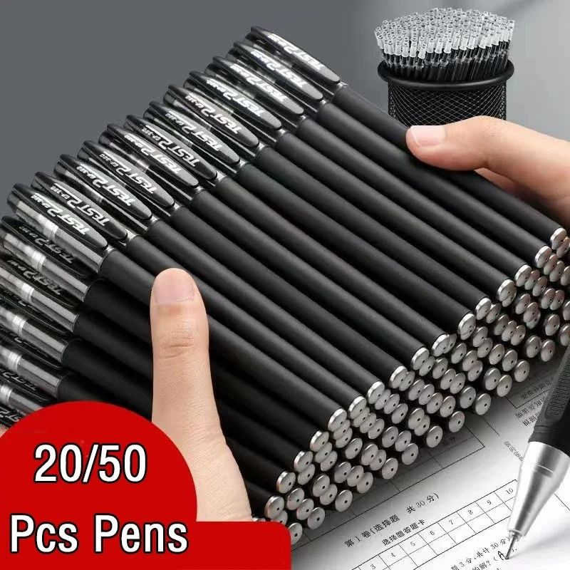 Bulk Gel Pen Set 20 50 Pcs Professional Black, Blue, And Red Writing Pens For School And Office 20 Black Pen b