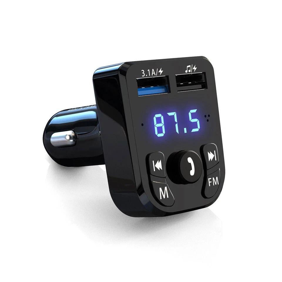 FM Transmitter Adapter With Bluetooth Car Wireless, USB PD Charger, AUX Hands Free FM Transmitter Adapter With Bluetooth Car Wireless, USB PD Charger, AUX Hands Free