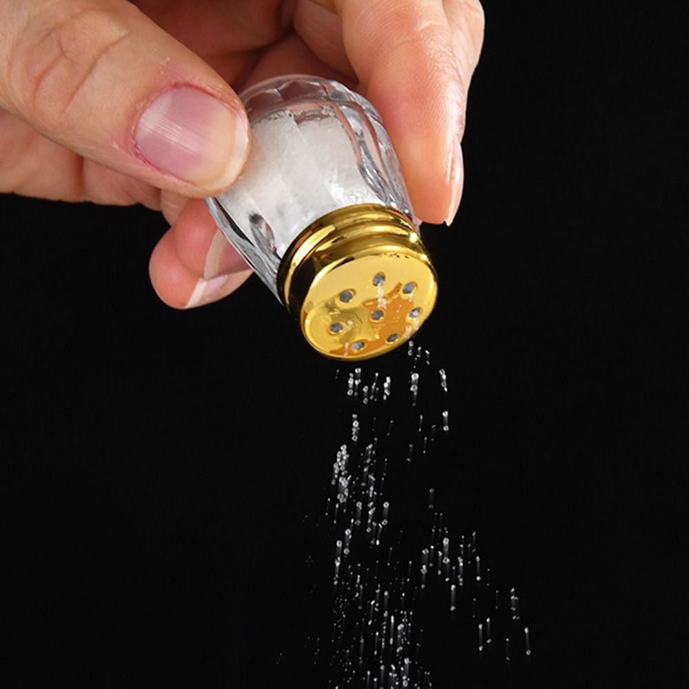 Mini Seasoning Bottle Transparent Glass With Lid, Spice Jars For Kitchen Cooking, Salt Jar Storage Container For Picnic 4