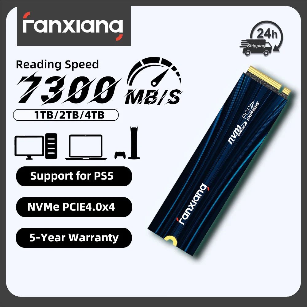 Fanxiang S880E PCIe 4.0 NVMe M.2 2280 SSD For PS5 And High Performance Laptops 2tb With Heatsink
