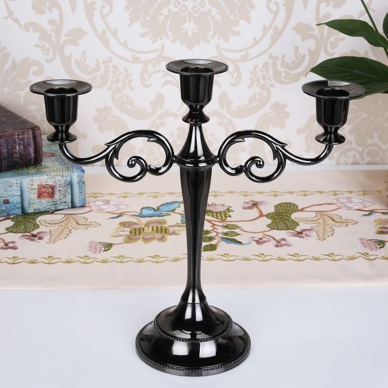 Retro 3 Arm Metal Candelabra bronze