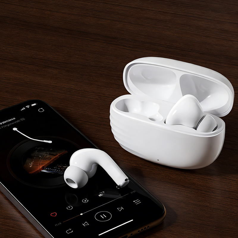 Wireless Bluetooth Headset HiFi Stereo Sound, Waterproof Sports Earphones With Mic white