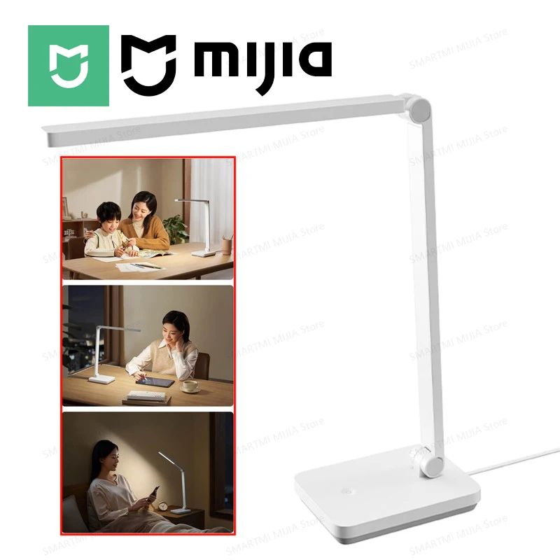 MIJIA Desk Lamp 2 Lite Flicker Free Ra90 LED Study Lamp With 3 Axis Adjustable Arm white au Plug