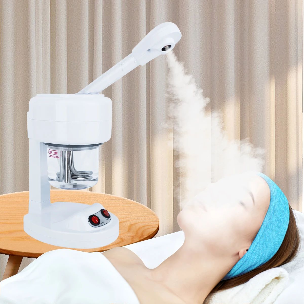 PureGlow Ionic Facial Steamer Portable Ozone Warm Mist Facial Steamer For Deep Pore Cleansing At Home us Plug 110v