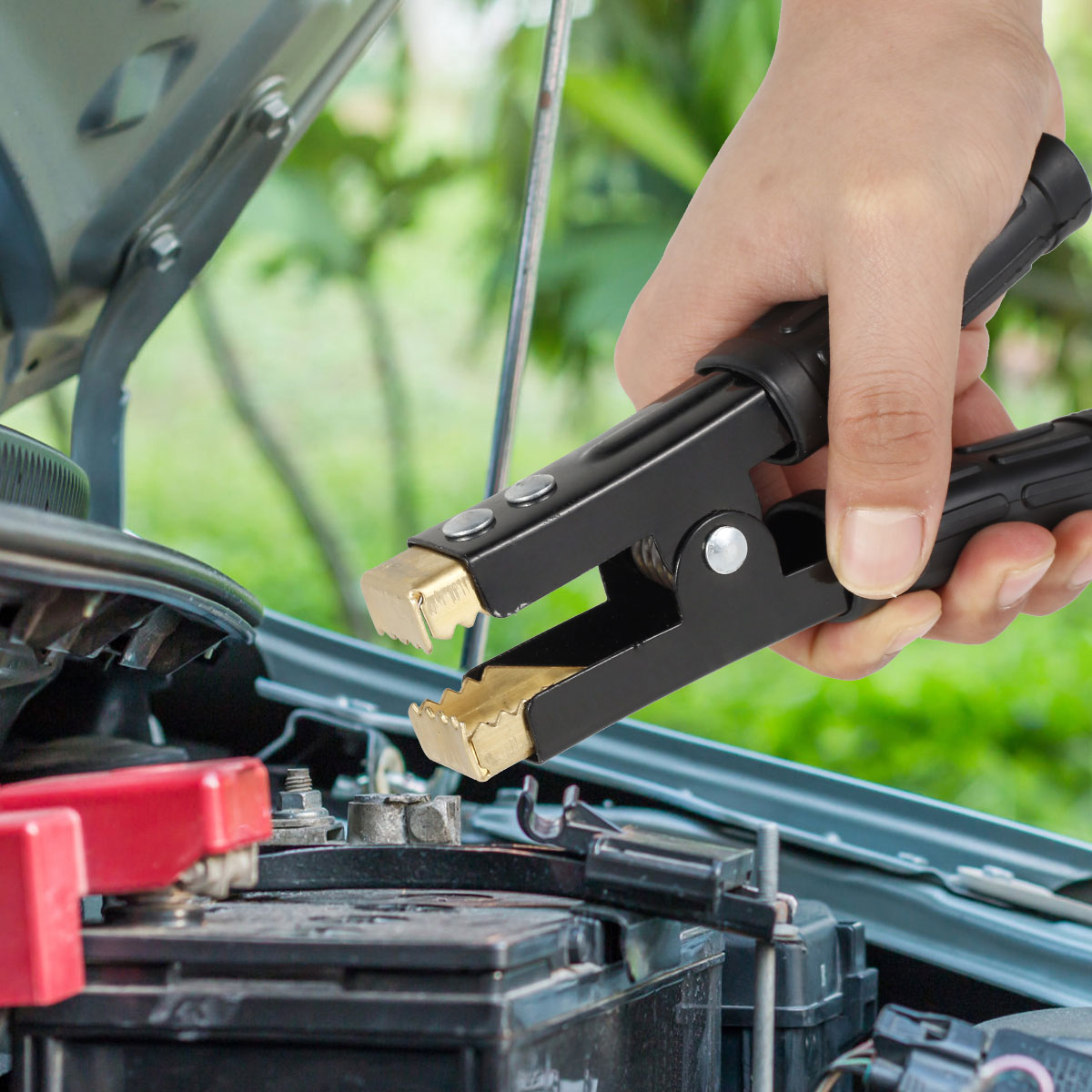 Car Battery Clamp, Electrical Jumper Wire Test Clip, Pure Copper Alligator Clip Heavy Duty b