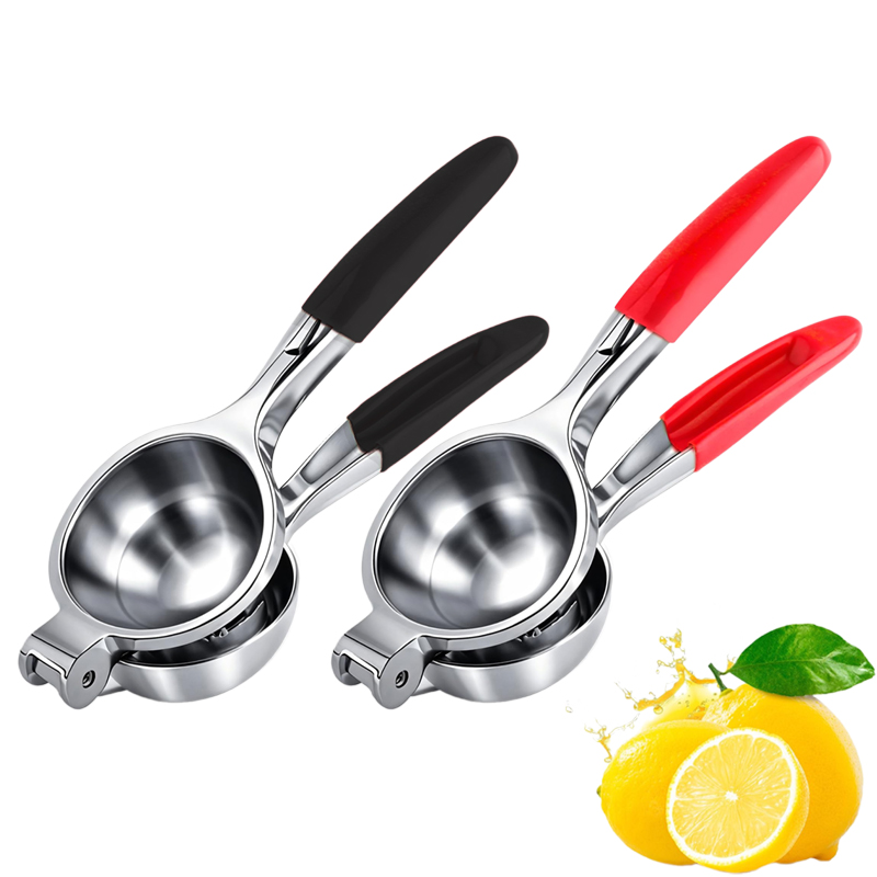 Extra Large Manual Stainless Steel Lemon Squeezer Heavy Duty Hand Press Citrus Juicer red