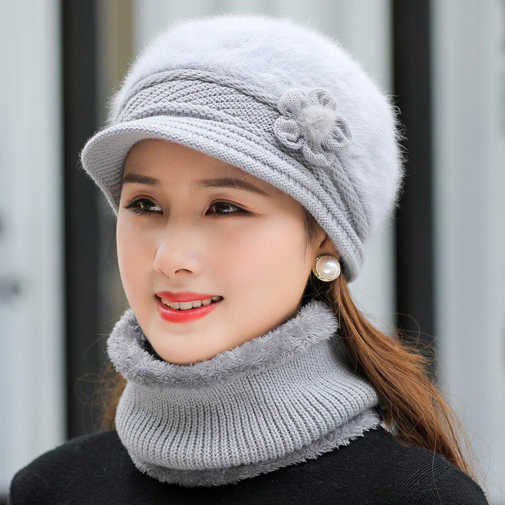 Plush Fur Lined Winter Hat & Scarf Set Stylish & Warm Gift For Women dark Pink