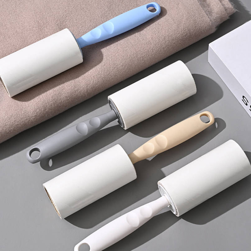 Hair Adhesive Tear Type Roller Dust Paper Portable Cloth Removing Sticky Roller Brush Clothes Lint Remover gray