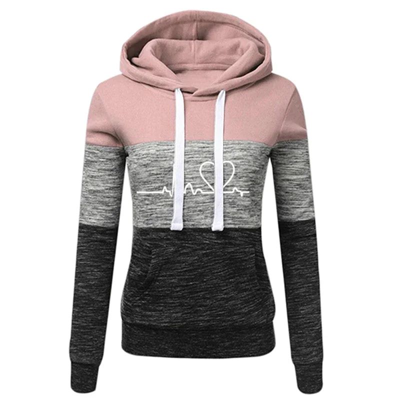 Color Block Womens Tracksuit Set Hooded Sweatshirt & Jogger Pants Activewear (S3XL) pinkb xxxl(us 16)