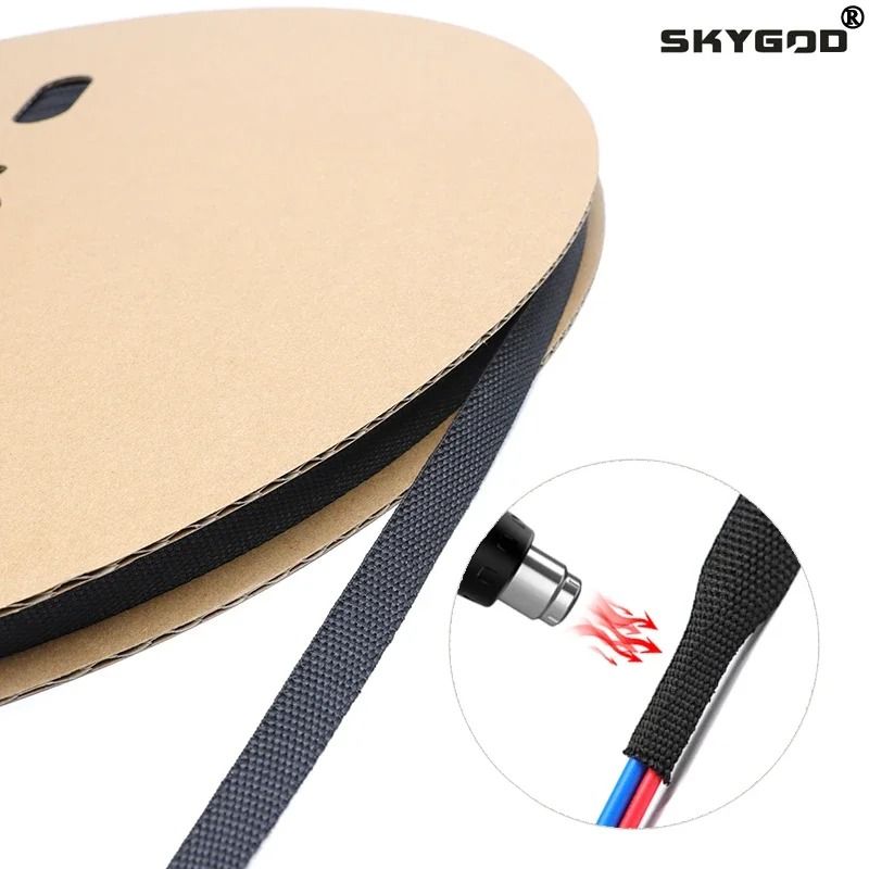 PET Braided Cable Sleeve High Performance Heat Shrink Tube & Flame Retardant Wire Protection Wrap 3m 25mm
