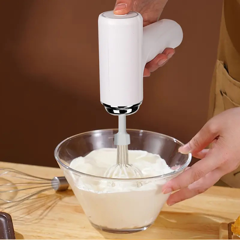 Portable USB Electric Mixer Wireless, Lightweight, And Easy To Use white