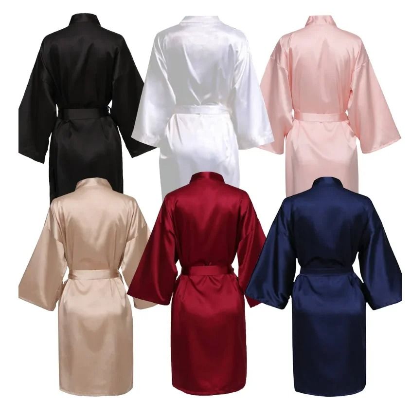 Wedding Party Team Bride Robe Professional Satin Kimono Pajamas & Bridesmaid Bathrobe SP2000 1 xl