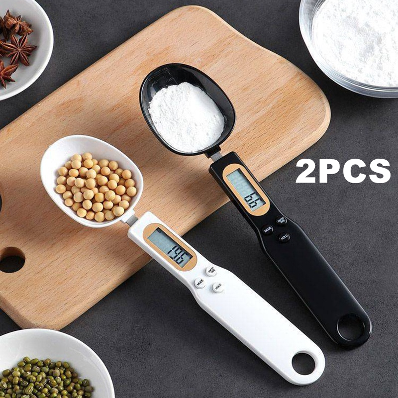 Mini Spoon Scale Digital Kitchen Scale | Electronic LCD Food Scale For Cooking, Flour, Milk, Coffee Powder black