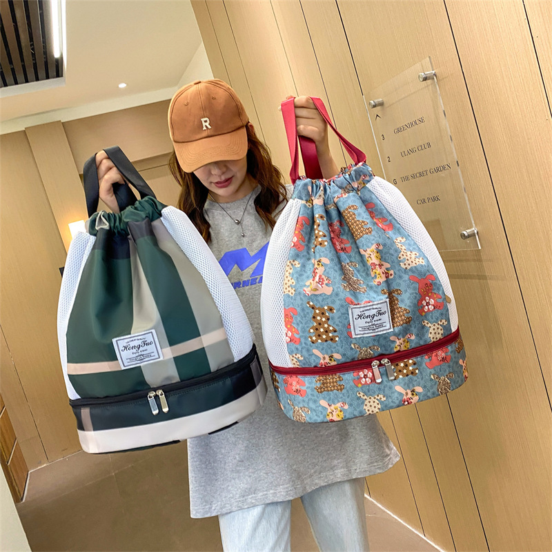 Waterproof Fitness Bag With Dry Wet Separation Sports Equipment Backpack For Women green