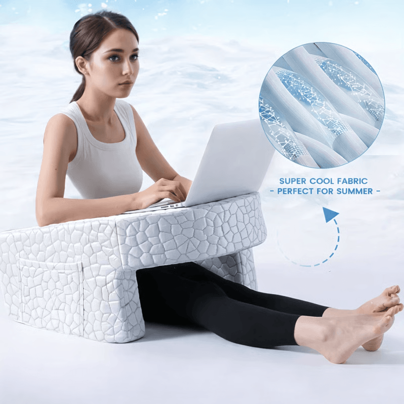 Desk Armrest Pillow For Long Work And Gaming Sessions, Relieves Arm Pressure milky White
