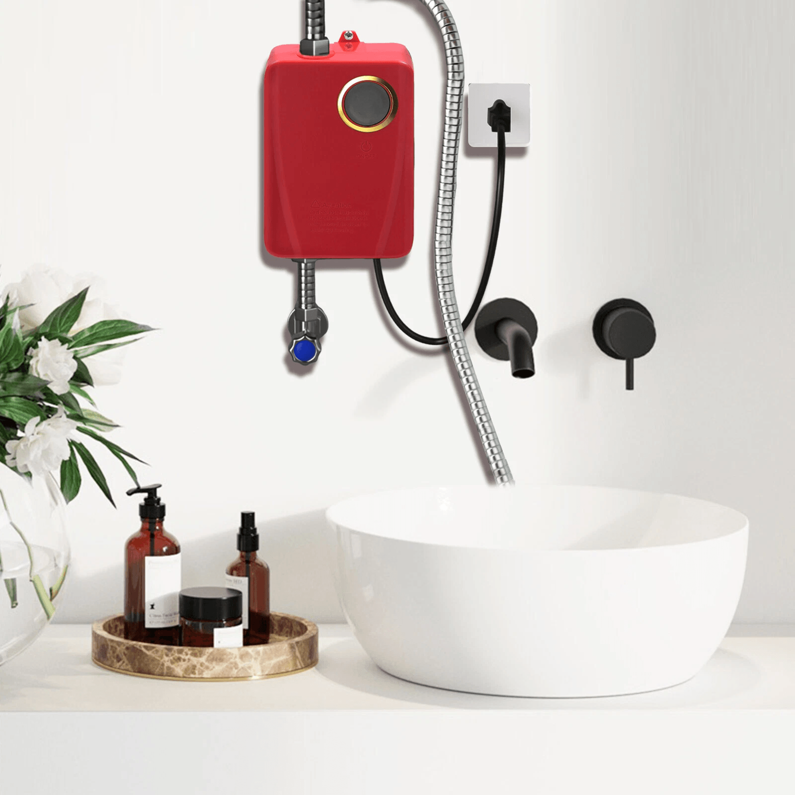 Portable Instant Hot Shower Heater, Electric Tankless Water Heater For Kitchen Portable Instant Hot Shower Heater, Electric Tankless Water Heater For Kitchen